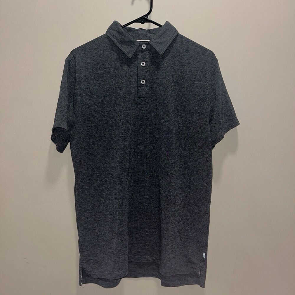 Nifty Genius Men’s Gray Polo Short Sleeve Shirt L Casual Comfort Capsule Preppy